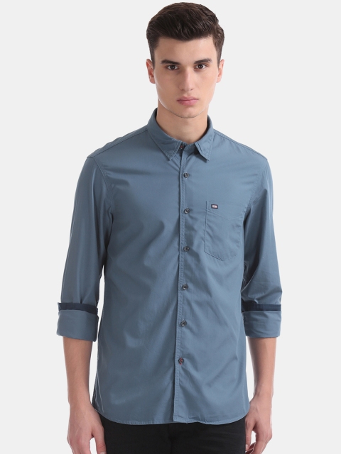 

Arrow Men Teal Slim Fit Solid Casual Shirt