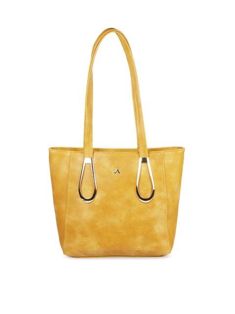 

Metro Brown & Yellow Solid Shoulder Bag