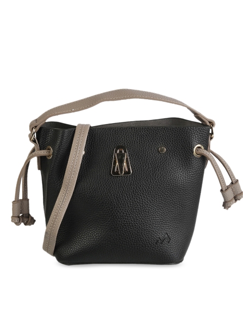 

Metro Black Textured Handheld Bag