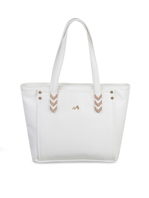 

Metro White Solid Shoulder Bag