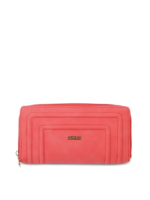 

Mochi Women Red Solid Zip Around Wallet