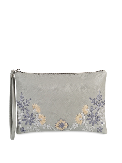 

Mochi Women Grey Printed Zip Around Wallet