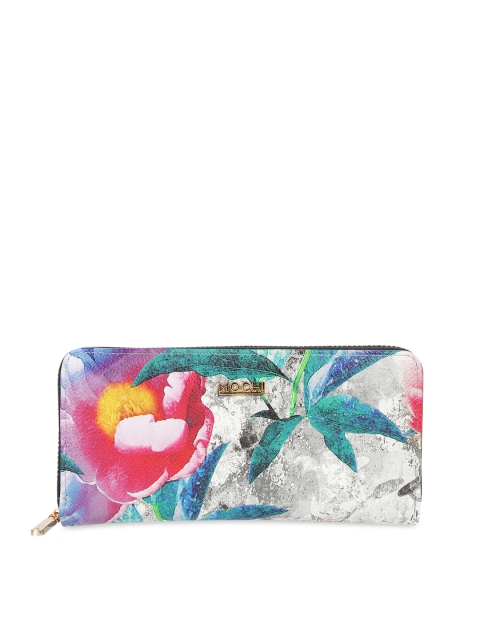 

Mochi Women Multicoloured Printed Zip Around Wallet, Multi