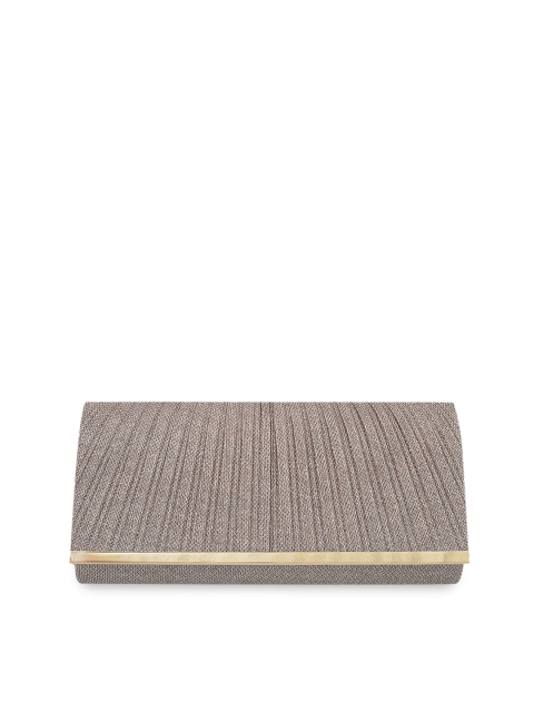 

Mochi Gold-Toned & Grey Embellished Embellished Clutch