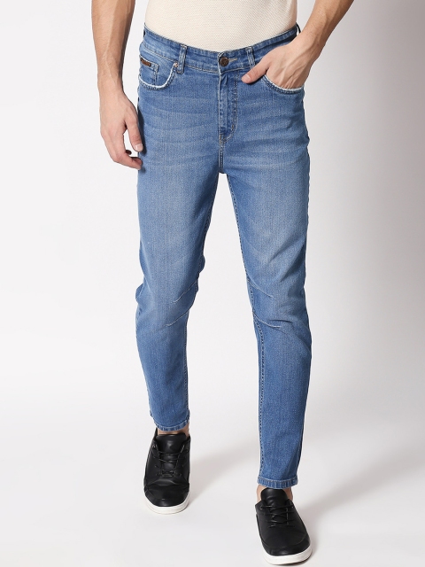 

BOLTS and BARRELS Men Blue Tapered Fit Mid-Rise Clean Look Stretchable Jeans