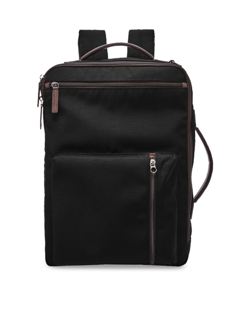 

Fossil Men Black Solid Backpack