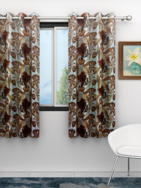 

Athom Trendz Brown Single Window Curtain