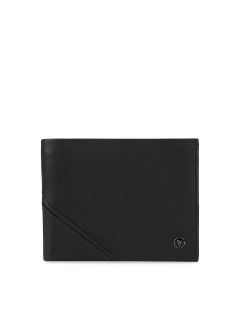 

Van Heusen Men Black Solid Leather Two Fold Wallet