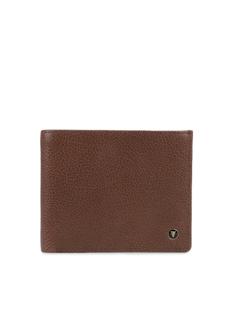 

Van Heusen Men Brown Textured Leather Two Fold Wallet