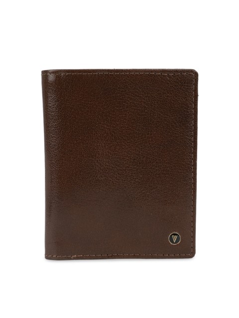 

Van Heusen Men Brown Textured Two Fold Leather Wallet