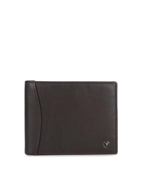 

Van Heusen Men Brown Solid Two Fold Wallet