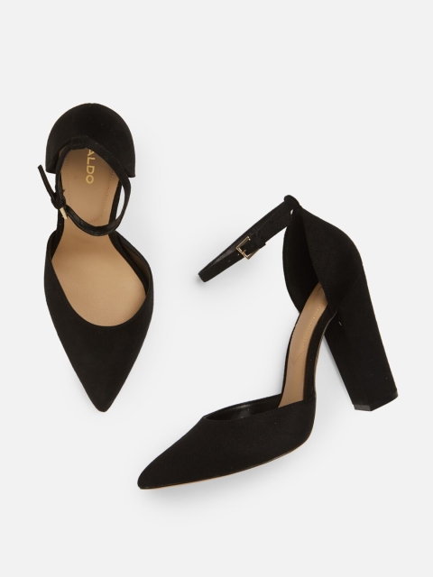 

ALDO Women Black Solid Block Heel Pumps