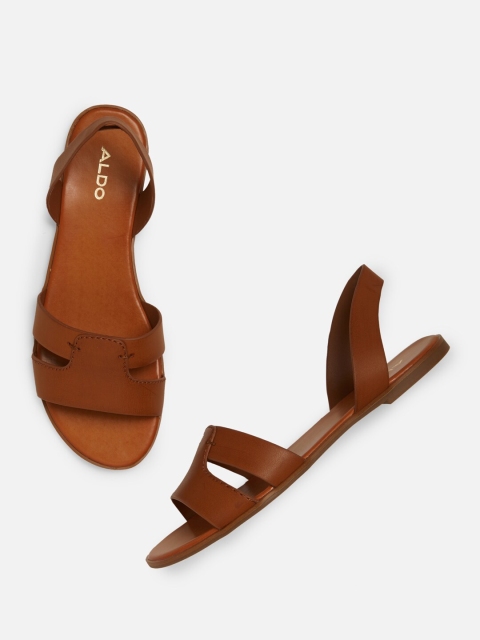 

ALDO Women Brown Solid Open Toe Flats