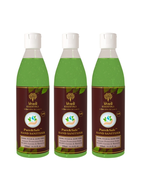 

KHADI ESSENTIALS Set Of 3 Pure & Safe Instant Hand Sanitizer 330ml each, Brown