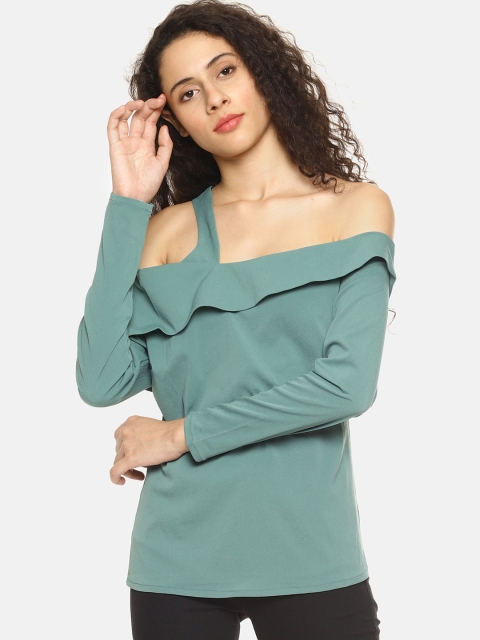 

SAHORA Women Green Solid Top