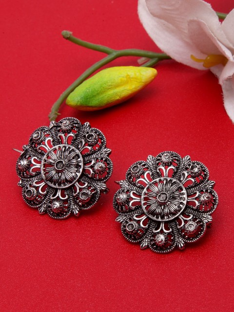 

Moedbuille Silver Filigree Floral Studs