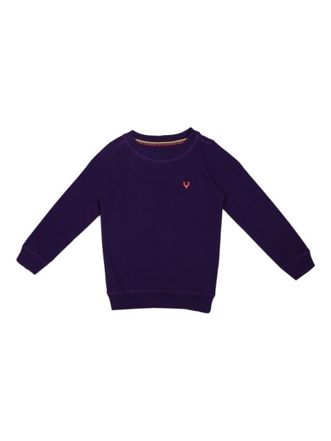 

Allen Solly Junior Boys Purple Solid Sweatshirt