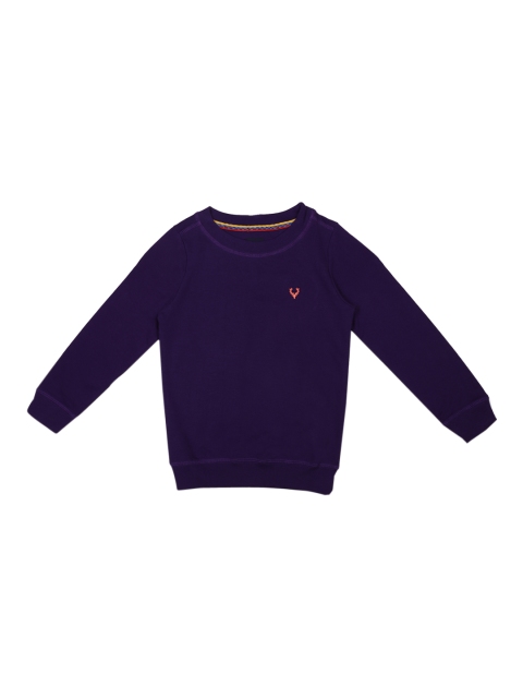 

Allen Solly Junior Boys Navy Blue Solid Sweatshirt