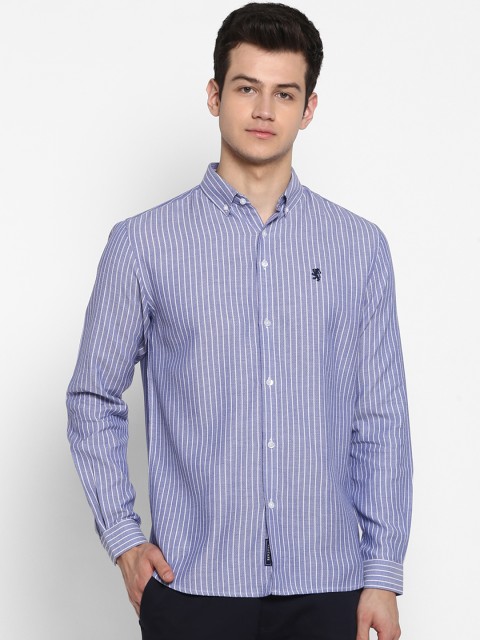 

Red Tape Men Blue & White Regular Fit Vertical Stripe Formal Shirt