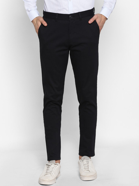 

Red Tape Men Black Slim Fit Solid Regular Trousers