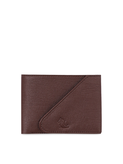 

Kara Men Brown Solid Three Fold Wallet
