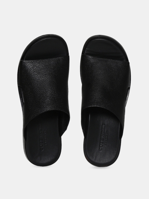 

Cole Haan Men Black Leather Comfort Sandals