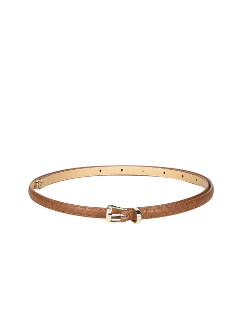 

CRUSSET Women Tan Brown Textured Belt