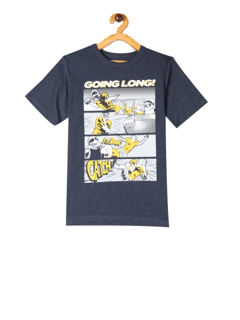 

The Childrens Place Boys Blue Printed Round Neck T-shirt