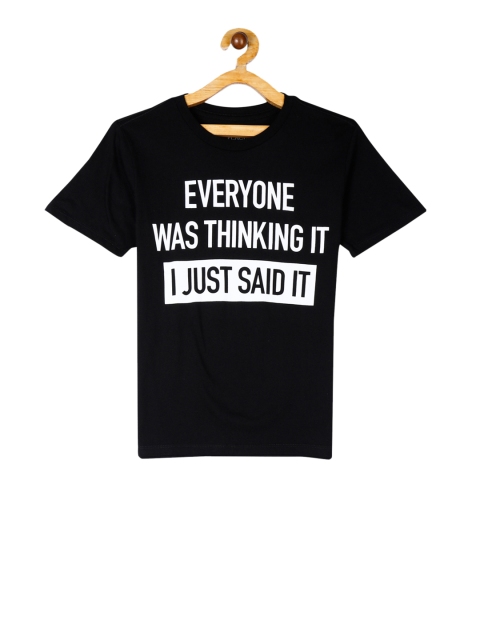 

The Childrens Place Boys Black Printed Round Neck T-shirt