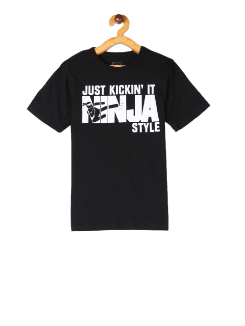 

The Childrens Place Boys Black Printed Round Neck T-shirt