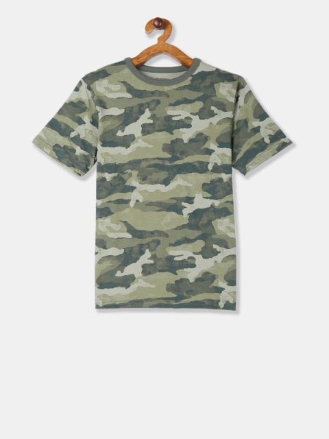 

The Childrens Place Boys Green Printed Round Neck T-shirt