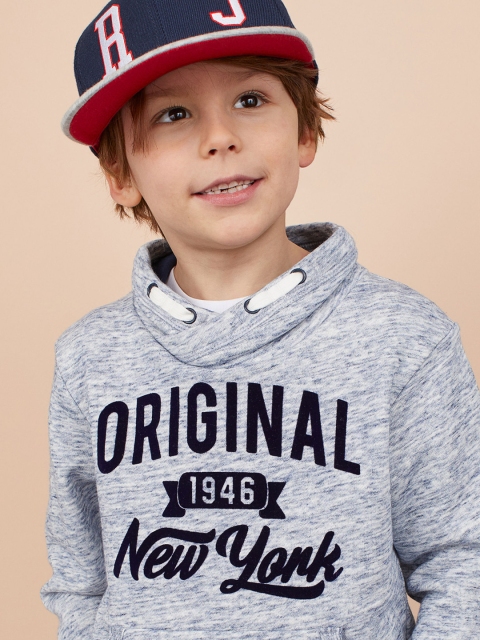 

H&M Boys Blue Funnel-Collar Sweatshirt