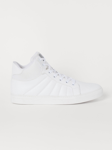 

H&M Men White Hi-Top Trainers