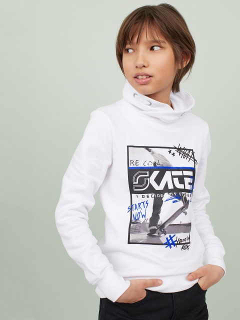 

H&M Boys White Funnel-Collar Top