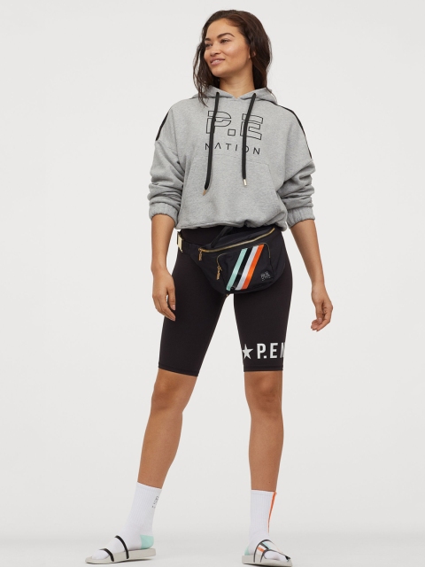 

H&M Women Black Cycling Shorts