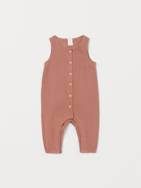 

H&M Infant Girls Rust Orange Double-Weave Romper Suit
