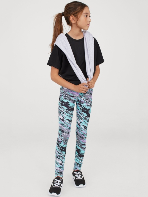 

H&M Girls 2-Pack Sports Tights, Black