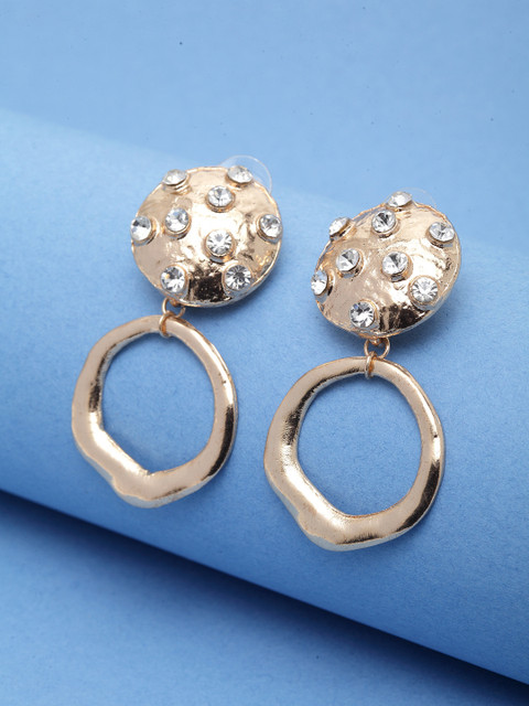 

Madame Rose Gold Plated Circular Drop Earrings