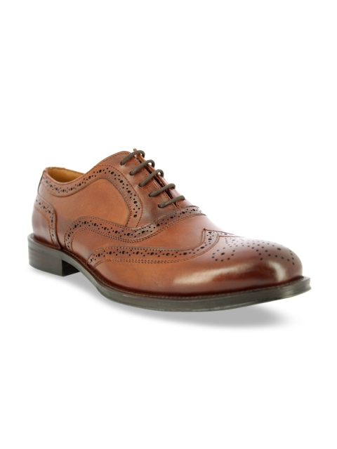 

Alberto Torresi Men Tan Brown Solid Leather Formal Brogues