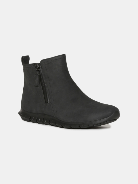 

Cole Haan Women Black Suede Flat Boots