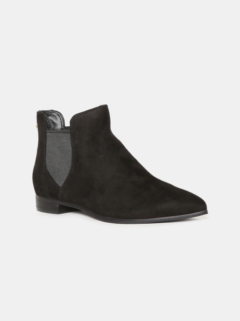 

Cole Haan Women Black Suede Flat Boots