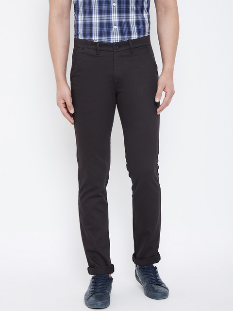 

Canary London Men Black Smart Slim Fit Solid Regular Trousers