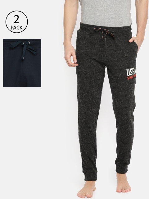 

U.S. Polo Assn. Men Pack Of 2 Solid Knitted Lounge Pants, Navy blue
