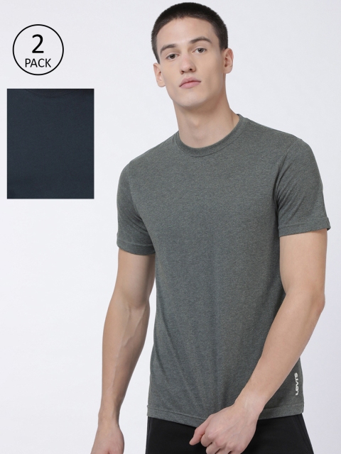 

Levis Men Pack of 2 Solid Round Neck Lounge T-shirts, Navy blue