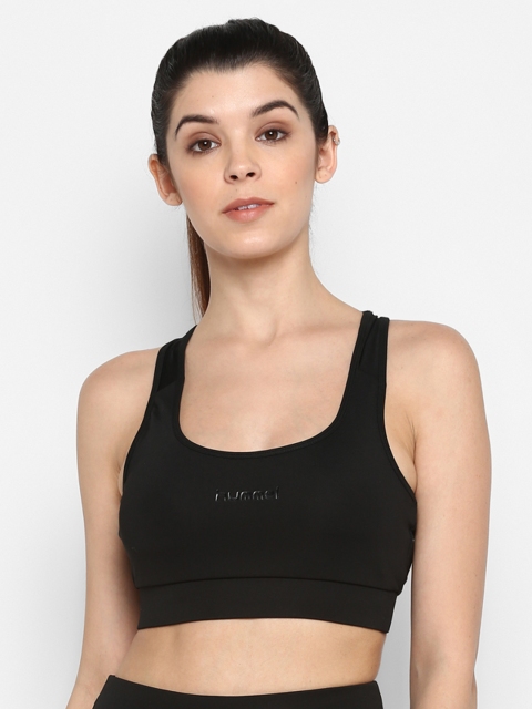 

hummel Black Solid Non-Wired Non Padded Sports Bra