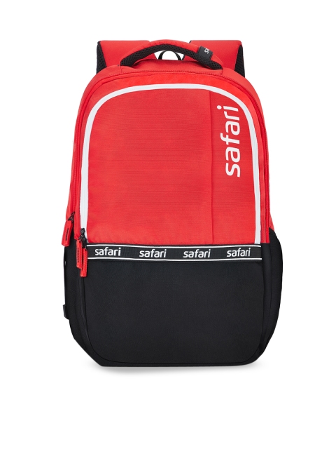 

Safari Unisex Red & Black Colourblocked Backpack