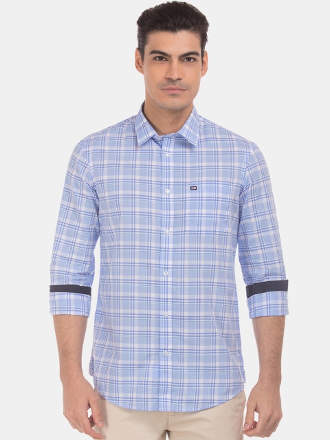 

Arrow Sport Men Blue & White Slim Fit Checked Casual Shirt