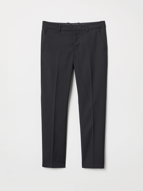 

H&M Boys Black Generous Fit Suit Sustainable Trousers