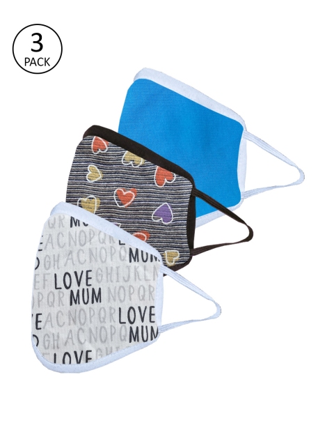 

YK Kids Multicoloured Pack of 3 Reusable 3-Layer Protective Outdoor Masks, Multi