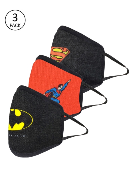 

YK Justice League Boys Multicoloured Pack of 3 Superman Print 3-Layer Protective Masks, Multi